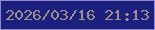 文字の大きさ：4、枠の色：9288cc、背景の色：1b207e、文字の色：a18f8f 無料ブログパーツのブログ時計