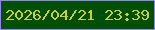 文字の大きさ：4、枠の色：9288eb、背景の色：004f05、文字の色：c7d231 無料ブログパーツのブログ時計
