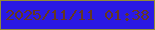 文字の大きさ：4、枠の色：928c36、背景の色：2a19e4、文字の色：653722 無料ブログパーツのブログ時計