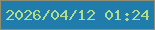 文字の大きさ：2、枠の色：928c70、背景の色：207cab、文字の色：aedd8e 無料ブログパーツのブログ時計