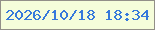 文字の大きさ：1、枠の色：928f88、背景の色：f5fdda、文字の色：3679db 無料ブログパーツのブログ時計
