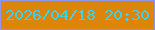 文字の大きさ：5、枠の色：9294eb、背景の色：dd850a、文字の色：3fd2e7 無料ブログパーツのブログ時計