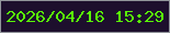 文字の大きさ：1、枠の色：92959b、背景の色：1d0f2d、文字の色：59f907 無料ブログパーツのブログ時計