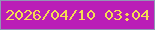 文字の大きさ：4、枠の色：9295b5、背景の色：ba1eb7、文字の色：f5db52 無料ブログパーツのブログ時計
