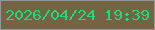 文字の大きさ：3、枠の色：92979b、背景の色：756346、文字の色：1fda78 無料ブログパーツのブログ時計