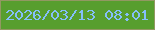 文字の大きさ：3、枠の色：929862、背景の色：579e2e、文字の色：85bffa 無料ブログパーツのブログ時計