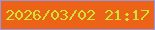 文字の大きさ：3、枠の色：9298e1、背景の色：ec6318、文字の色：cee333 無料ブログパーツのブログ時計