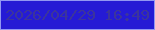 文字の大きさ：5、枠の色：9298f2、背景の色：251bd5、文字の色：3b349d 無料ブログパーツのブログ時計