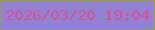 文字の大きさ：4、枠の色：929f4e、背景の色：9381d2、文字の色：db529c 無料ブログパーツのブログ時計
