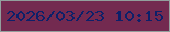 文字の大きさ：5、枠の色：929f9d、背景の色：732a50、文字の色：0d2069 無料ブログパーツのブログ時計