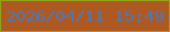 文字の大きさ：1、枠の色：92a219、背景の色：af5922、文字の色：4a79b5 無料ブログパーツのブログ時計