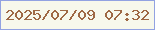 文字の大きさ：2、枠の色：92a2e2、背景の色：f7f8ec、文字の色：9e6844 無料ブログパーツのブログ時計