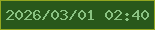 文字の大きさ：4、枠の色：92a720、背景の色：28581b、文字の色：8ac382 無料ブログパーツのブログ時計