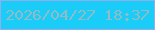 文字の大きさ：3、枠の色：92ade9、背景の色：1acdf8、文字の色：93bbc5 無料ブログパーツのブログ時計