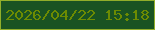 文字の大きさ：3、枠の色：92ae2a、背景の色：1a5322、文字の色：6c8b02 無料ブログパーツのブログ時計