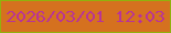 文字の大きさ：4、枠の色：92b00d、背景の色：d5711f、文字の色：b93496 無料ブログパーツのブログ時計