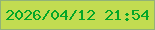 文字の大きさ：3、枠の色：92b277、背景の色：c2dc51、文字の色：03a728 無料ブログパーツのブログ時計