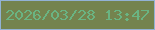文字の大きさ：4、枠の色：92b2d5、背景の色：74834e、文字の色：6ab482 無料ブログパーツのブログ時計