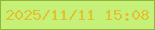 文字の大きさ：3、枠の色：92b537、背景の色：c6f179、文字の色：e3c12d 無料ブログパーツのブログ時計
