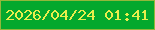 文字の大きさ：2、枠の色：92b73b、背景の色：04a82d、文字の色：e9ee4c 無料ブログパーツのブログ時計