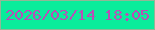 文字の大きさ：4、枠の色：92b796、背景の色：0bec9b、文字の色：ba4eb7 無料ブログパーツのブログ時計