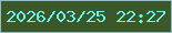 文字の大きさ：4、枠の色：92bdc3、背景の色：3b582a、文字の色：6af2ee 無料ブログパーツのブログ時計