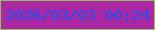 文字の大きさ：3、枠の色：92be5f、背景の色：ac27a3、文字の色：1e51ec 無料ブログパーツのブログ時計