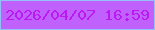 文字の大きさ：3、枠の色：92c1f9、背景の色：c061fd、文字の色：bb19f2 無料ブログパーツのブログ時計