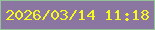 文字の大きさ：3、枠の色：92c296、背景の色：8a76a1、文字の色：f7f81d 無料ブログパーツのブログ時計