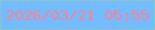 文字の大きさ：2、枠の色：92c3c4、背景の色：72bdff、文字の色：ff808f 無料ブログパーツのブログ時計