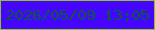 文字の大きさ：2、枠の色：92c41f、背景の色：4505ff、文字の色：065a3f 無料ブログパーツのブログ時計