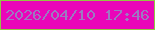 文字の大きさ：1、枠の色：92c544、背景の色：ea05b9、文字の色：9c7ac1 無料ブログパーツのブログ時計