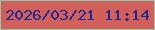 文字の大きさ：2、枠の色：92c7ab、背景の色：d15f5a、文字の色：1f2994 無料ブログパーツのブログ時計