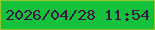 文字の大きさ：4、枠の色：92c92c、背景の色：13c13b、文字の色：3c1645 無料ブログパーツのブログ時計