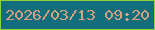 文字の大きさ：3、枠の色：92cd3e、背景の色：116e7a、文字の色：d6a180 無料ブログパーツのブログ時計
