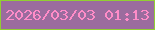 文字の大きさ：3、枠の色：92ce33、背景の色：9b6c9e、文字の色：ff8cc8 無料ブログパーツのブログ時計