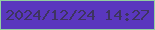文字の大きさ：5、枠の色：92d0a0、背景の色：5a37be、文字の色：3e3460 無料ブログパーツのブログ時計