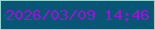 文字の大きさ：4、枠の色：92d4d1、背景の色：075676、文字の色：9b14d3 無料ブログパーツのブログ時計