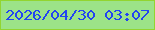文字の大きさ：3、枠の色：92d530、背景の色：9ce388、文字の色：2244f1 無料ブログパーツのブログ時計