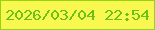 文字の大きさ：3、枠の色：92d613、背景の色：f8f851、文字の色：6ac218 無料ブログパーツのブログ時計