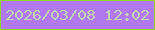 文字の大きさ：1、枠の色：92d720、背景の色：b079ed、文字の色：c4d4b9 無料ブログパーツのブログ時計