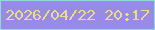 文字の大きさ：2、枠の色：92d8d6、背景の色：988ae9、文字の色：eadc8b 無料ブログパーツのブログ時計