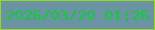 文字の大きさ：4、枠の色：92d91f、背景の色：6b93a4、文字の色：0fcb38 無料ブログパーツのブログ時計
