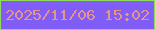 文字の大きさ：1、枠の色：92da5b、背景の色：815df8、文字の色：e59688 無料ブログパーツのブログ時計