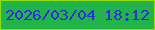 文字の大きさ：1、枠の色：92db03、背景の色：21b44a、文字の色：312ae1 無料ブログパーツのブログ時計