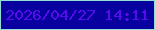 文字の大きさ：5、枠の色：92ddd6、背景の色：0801a0、文字の色：570cec 無料ブログパーツのブログ時計