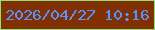 文字の大きさ：3、枠の色：92de7a、背景の色：813003、文字の色：5894fb 無料ブログパーツのブログ時計