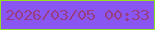 文字の大きさ：4、枠の色：92df23、背景の色：8956f2、文字の色：993e85 無料ブログパーツのブログ時計