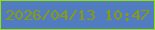 文字の大きさ：2、枠の色：92e00a、背景の色：527cc0、文字の色：8a9b0b 無料ブログパーツのブログ時計