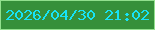 文字の大きさ：4、枠の色：92e08e、背景の色：36903a、文字の色：17e3f5 無料ブログパーツのブログ時計